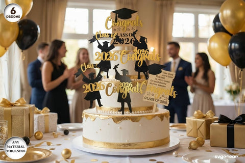 Graduation Cake Toppers SVG Bundle SVG SvgOcean 