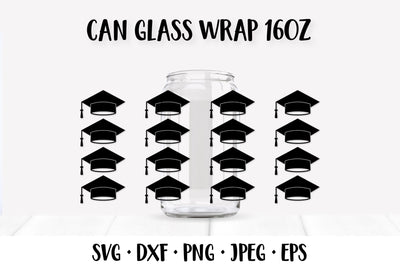 Graduation Can Glass Wrap SVG. Graduate Glass Can Design 131 SVG LaBelezoka 