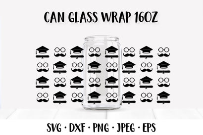 Graduation Can Glass Wrap SVG. Graduate Glass Can Design SVG LaBelezoka 