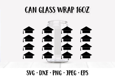 Graduation Can Glass Wrap SVG. Graduate Glass Can Design SVG LaBelezoka 