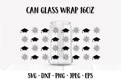 Graduation Can Glass Wrap SVG. Graduate Glass Can Design SVG LaBelezoka 