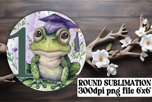 Graduation Cap Animal Circle Clipart Design keychain Sublimation afrosvg 