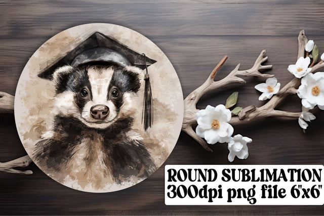 Graduation Cap Circle Animal Clipart keychain Sublimation afrosvg 