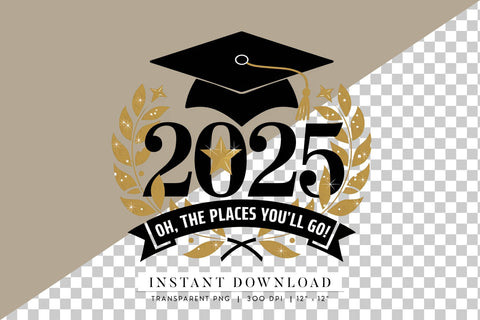 Graduation Cap Class of 2025 PNG Sublimation BijouBay 