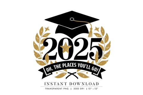 Graduation Cap Class of 2025 PNG Sublimation BijouBay 