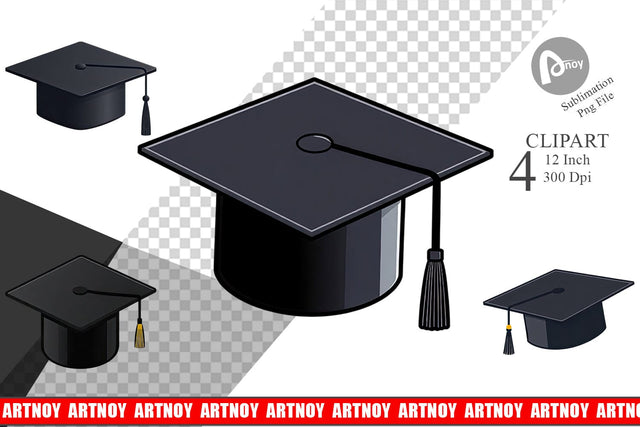Graduation Cap Clipart Sublimation artnoy 
