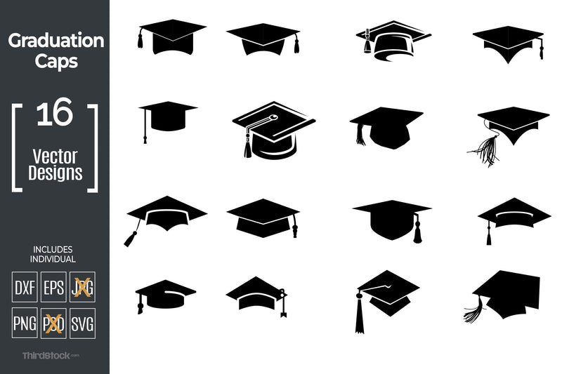 Graduation Caps SVG AfterTenDesign 
