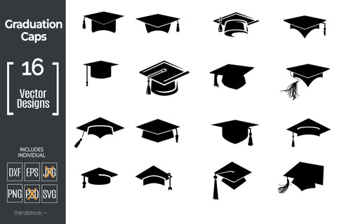 Graduation Caps SVG AfterTenDesign 