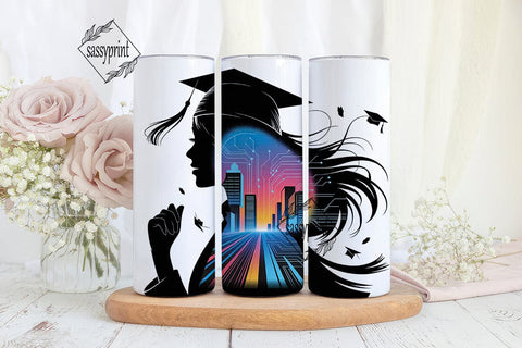 Graduation City Lights 20oz Tumbler Sublimation sassyprint 