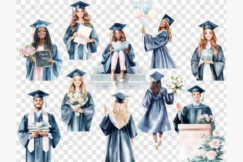 Graduation Clip Art PNG | College Clipart SVG GlamArtZhanna 