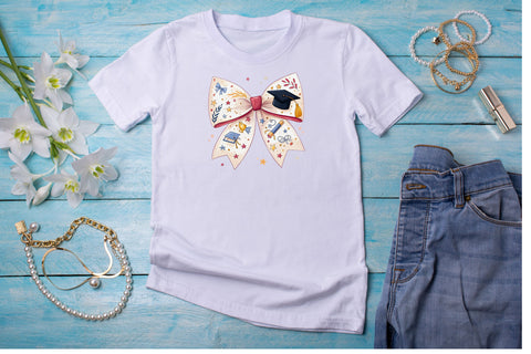 Graduation Coquette Bow Clipart, graduation cap bow, coquette bow clipart, diploma theme bow, cap design art, digital bow design, celebrate graduation bow, milestone bow art, graduation design clipart Sublimation FloridPrintables 