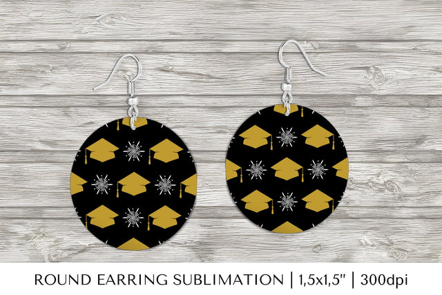 Graduation earring sublimation. Graduate round earrings Sublimation LaBelezoka 