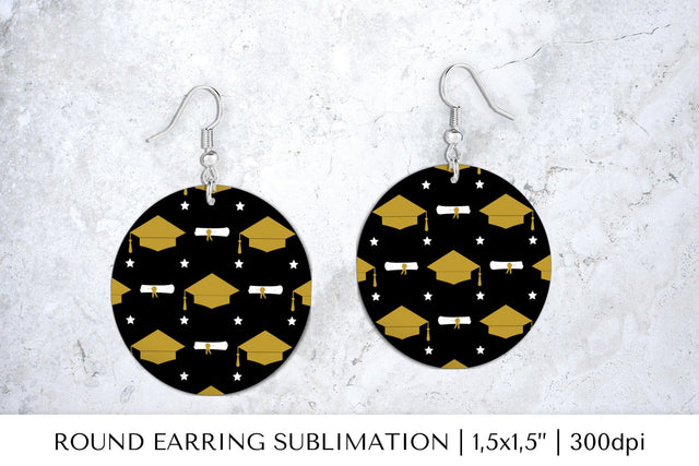 Graduation earring sublimation. Graduate round earrings Sublimation LaBelezoka 