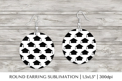 Graduation earring sublimation. Graduate round earrings Sublimation LaBelezoka 