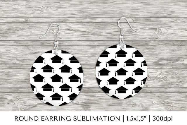 Graduation earring sublimation. Graduate round earrings Sublimation LaBelezoka 