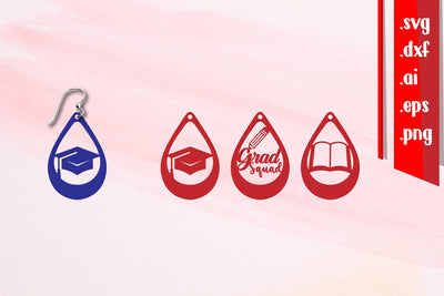 Graduation Earrings | Senior Earrings | Class of SVG zafrans studio 