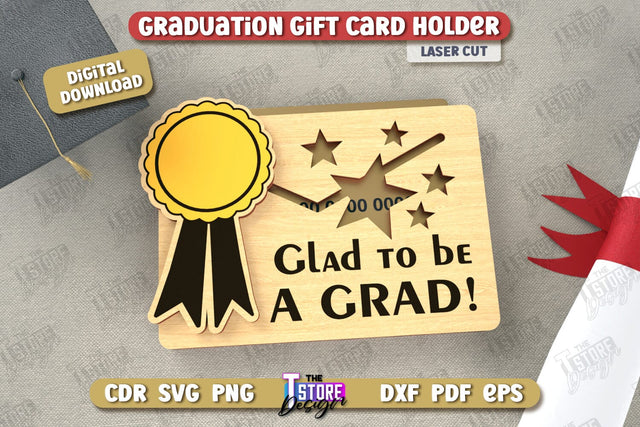 Graduation Gift Card Holder | Grad 2025 | Graduation Gift Idea | Greeting Card | CNC File SVG The T Store Design 