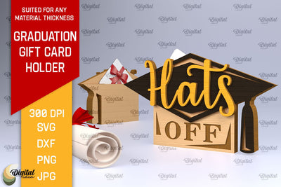 Graduation Gift Card Holder Laser Cut. Congrats SVG SVG Evgenyia Guschina 