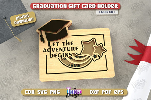 Graduation Gift Card Holders Bundle | Grad 2025 | Graduation Gift Idea | Greeting Card | CNC Files SVG The T Store Design 