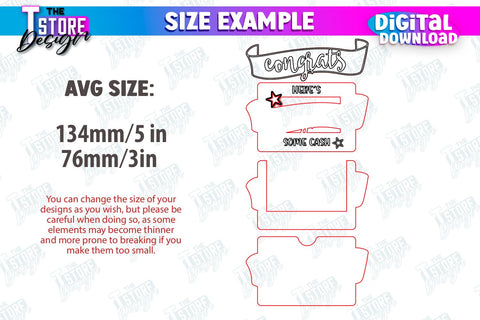 Graduation Gift Card Holders Bundle | Grad 2025 | Graduation Gift Idea | Greeting Card | CNC Files SVG The T Store Design 