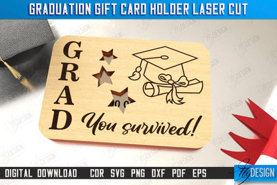 Graduation Gift Money Card Holder | Grad 2025 | Graduation Gift Idea | Greeting Card | CNC File SVG Fly Design 