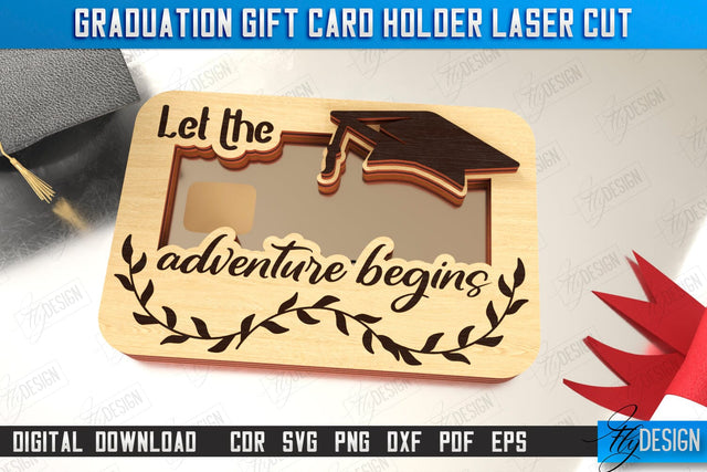 Graduation Gift Money Card Holder | Grad 2025 | Graduation Gift Idea | Greeting Card | CNC File SVG Fly Design 