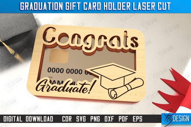 Graduation Gift Money Card Holder | Grad 2025 | Graduation Gift Idea | Greeting Card | CNC File SVG Fly Design 