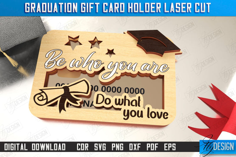 Graduation Gift Money Card Holder | Grad 2025 | Graduation Gift Idea | Greeting Card | CNC File SVG Fly Design 
