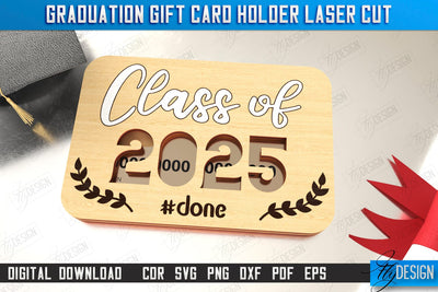 Graduation Gift Money Card Holder | Grad 2025 | Graduation Gift Idea | Greeting Card | CNC File SVG Fly Design 