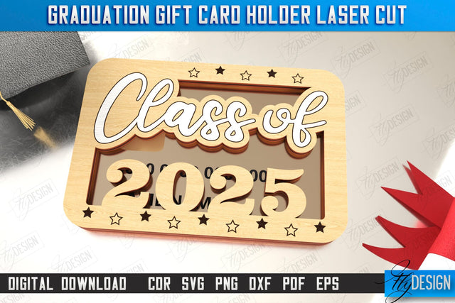 Graduation Gift Money Card Holder | Grad 2025 | Graduation Gift Idea | Greeting Card | CNC File SVG Fly Design 