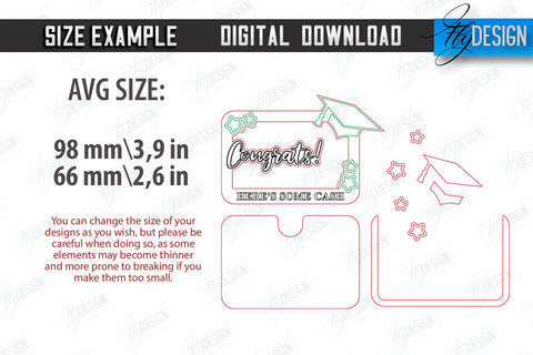 Graduation Gift Money Card Holders Bundle | Grad 2025 | Graduation Gift Idea | Greeting Card | CNC Files SVG Fly Design 