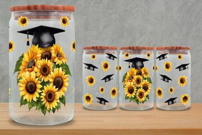 Graduation Glass Can Wrap 16oz | Class of Glass Can Wrap 16oz SVG zafrans studio 