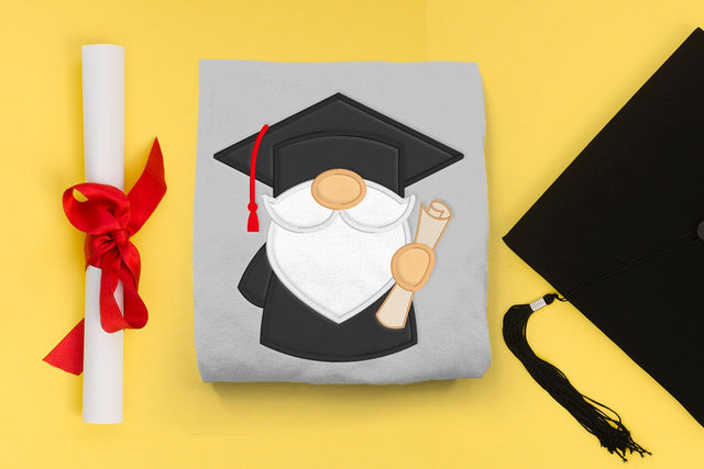 Graduation Gnome Applique Embroidery Embroidery/Applique DESIGNS Risa Rocks It 