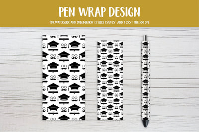 Graduation Hats Pen Wrap Sublimation or Waterslide PNG Sublimation LaBelezoka 