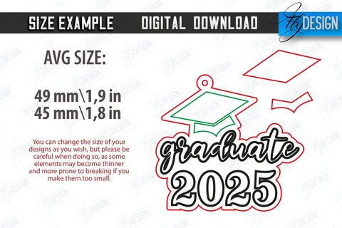 Graduation Keychain Bundle | Grad 2025 | Keyring | Class of 2025 Keychain | CNC Files SVG Fly Design 