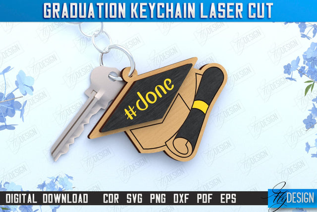 Graduation Keychain | Grad 2025 | Keyring | Class of 2025 Keychain | CNC File SVG Fly Design 