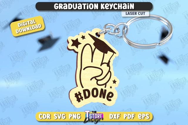 Graduation Keychain | Grad 2025 | Keyring | Class of 2025 Keychain | CNC File SVG The T Store Design 