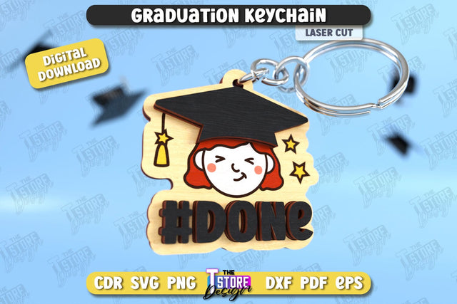 Graduation Keychain | Grad 2025 | Keyring | Class of 2025 Keychain | CNC File SVG The T Store Design 