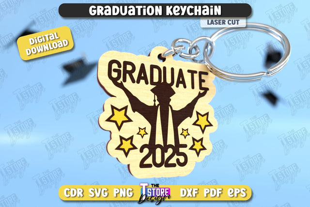 Graduation Keychain | Grad 2025 | Keyring | Class of 2025 Keychain | CNC File SVG The T Store Design 