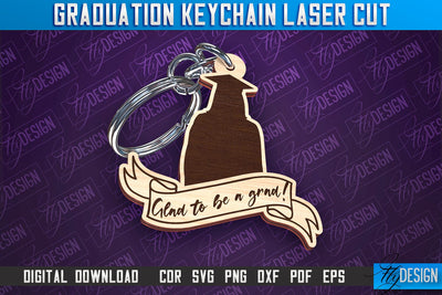 Graduation Keychain Laser Cut | School Quotes | CNC File SVG Fly Design 