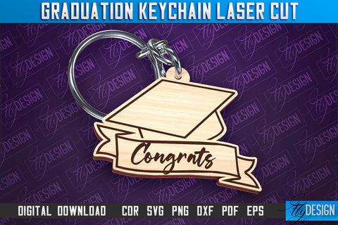 Graduation Keychain Laser Cut | School Quotes | CNC File SVG Fly Design 