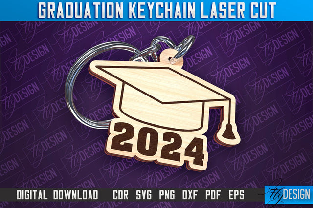 Graduation Keychain Laser Cut | School Quotes | CNC File SVG Fly Design 
