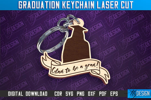 Graduation Keychain Laser Cut | School Quotes | CNC File SVG Fly Design 
