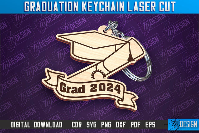 Graduation Keychain Laser Cut | School Quotes | CNC File SVG Fly Design 