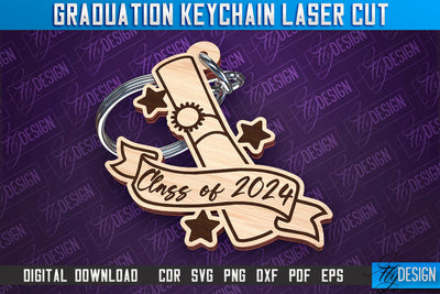 Graduation Keychain Laser Cut | School Quotes | CNC File SVG Fly Design 