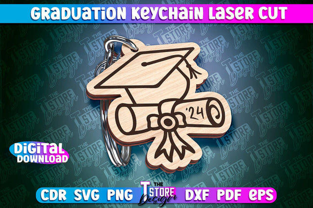 Graduation Keychain Laser Cut | School Quotes | CNC File SVG The T Store Design 
