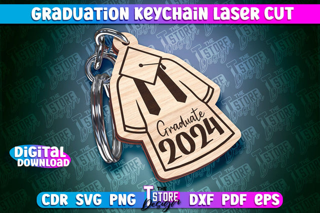 Graduation Keychain Laser Cut | School Quotes | CNC File SVG The T Store Design 