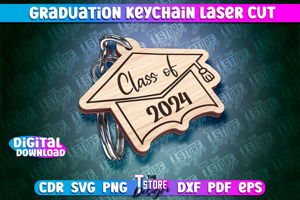 Graduation Keychain Laser Cut | School Quotes | CNC File - So Fontsy
