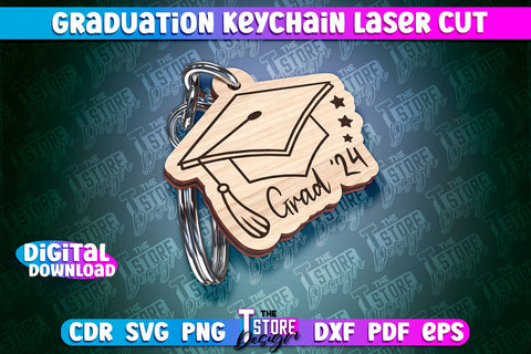 Graduation Keychain Laser Cut | School Quotes | CNC File SVG The T Store Design 