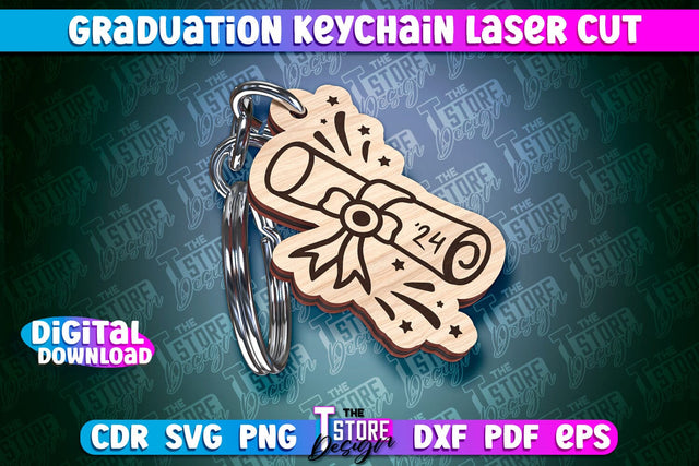 Graduation Keychain Laser Cut | School Quotes | CNC File SVG The T Store Design 